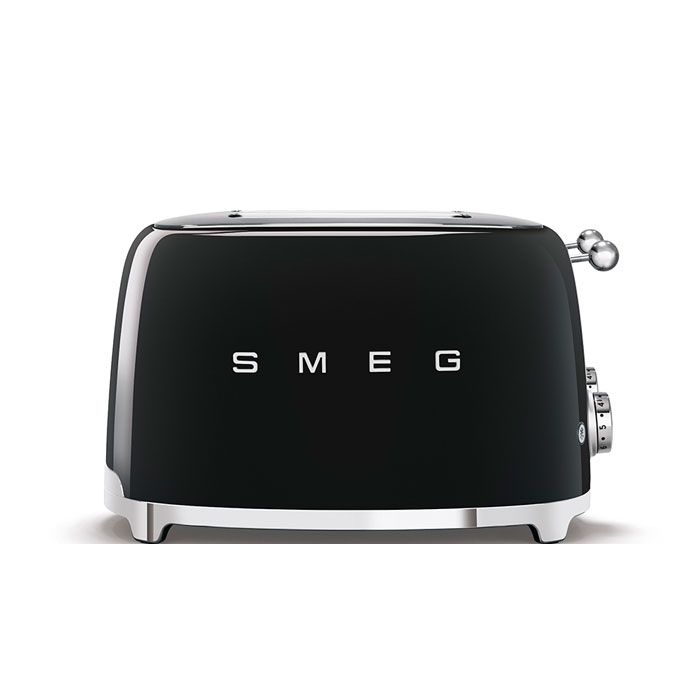 Smeg 4 Slice Glossy Black 50's Retro Style Toaster product view