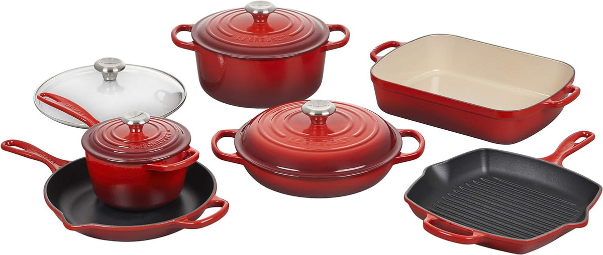 Le Creuset Signature Enameled Cast-Iron Cookware Set, 10-Piece product view