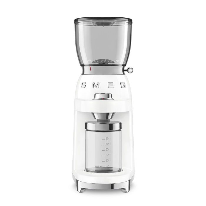 Smeg White Retro Coffee Grinder product view
