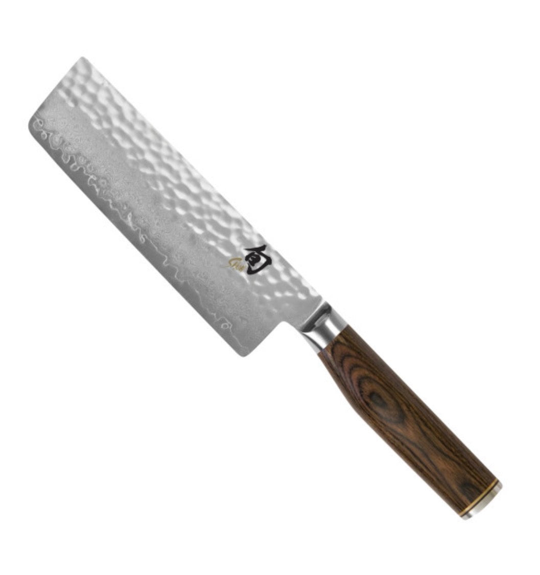 KAI Shun Premier Hammered Nakiri Vegetable Cleaver, 14cm product view