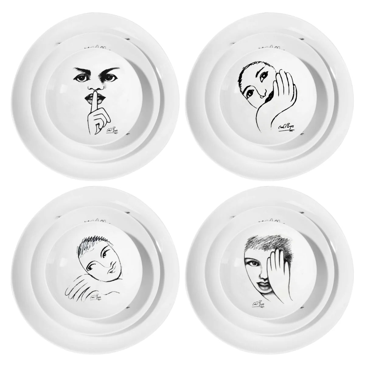 Carrol Boyes Sketchbook Mix DINNERWARE 12pc SET product view