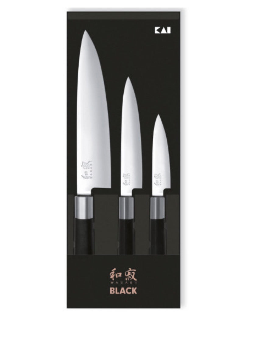 KAI Wasabi Black Set, 3-Piece—
Colour: Black plastic product view