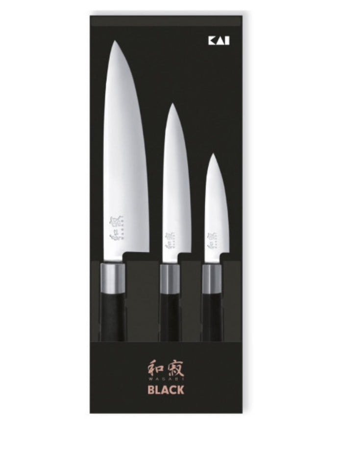 KAI Wasabi Black Set, 3-Piece—
Colour: Black plastic