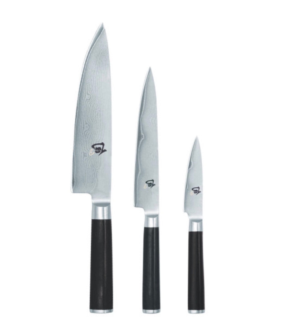 KAI Shun Damascus Knife Set, 3-Piece product view