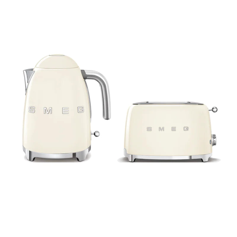 Smeg Cream Retro Kettle and 2 Slice Toaster Bundle product view