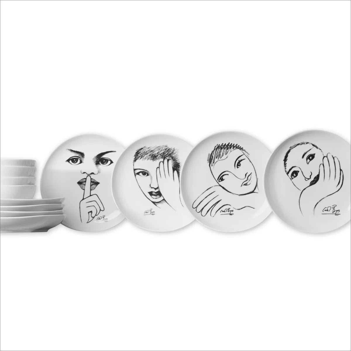 Carrol Boyes Sketchbook Mix DINNERWARE 12pc SET product view