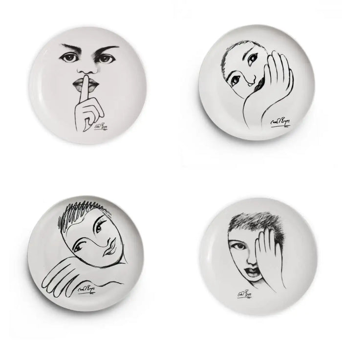 Carrol Boyes Sketchbook Mix SIDE PLATE SET OF 4